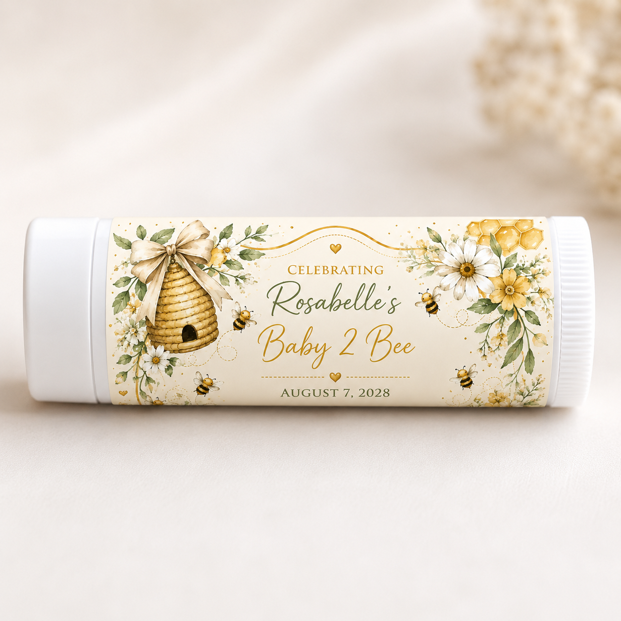 Baby to Bee Personalized Lip Balm Party Favor