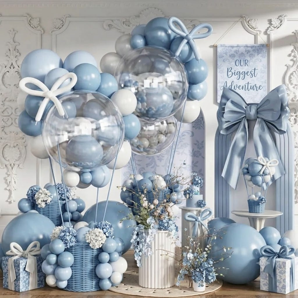 Blue Balloon Arch Kit – 134-Piece Blue Balloon Garland Kit for Baby Showers & Parties