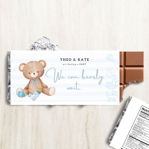 Personalized Candy Bar Favor Labels - Full Chocolate Bar Candy Labels for Favors