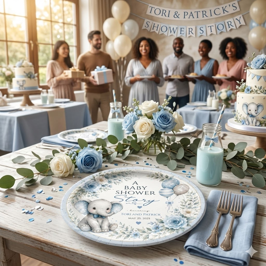 Blue Baby Elephant Party Collection
