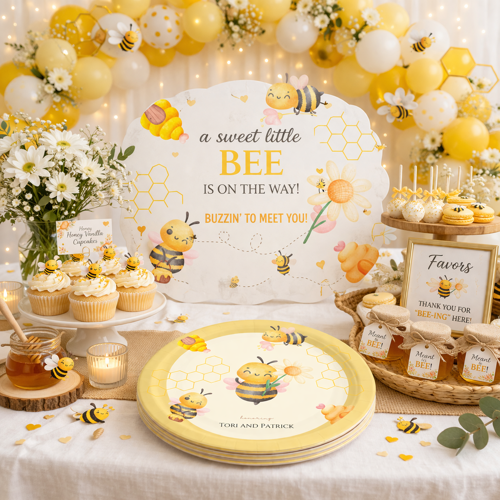 Buzzin' to Meet You Baby Bee Baby Shower Theme
