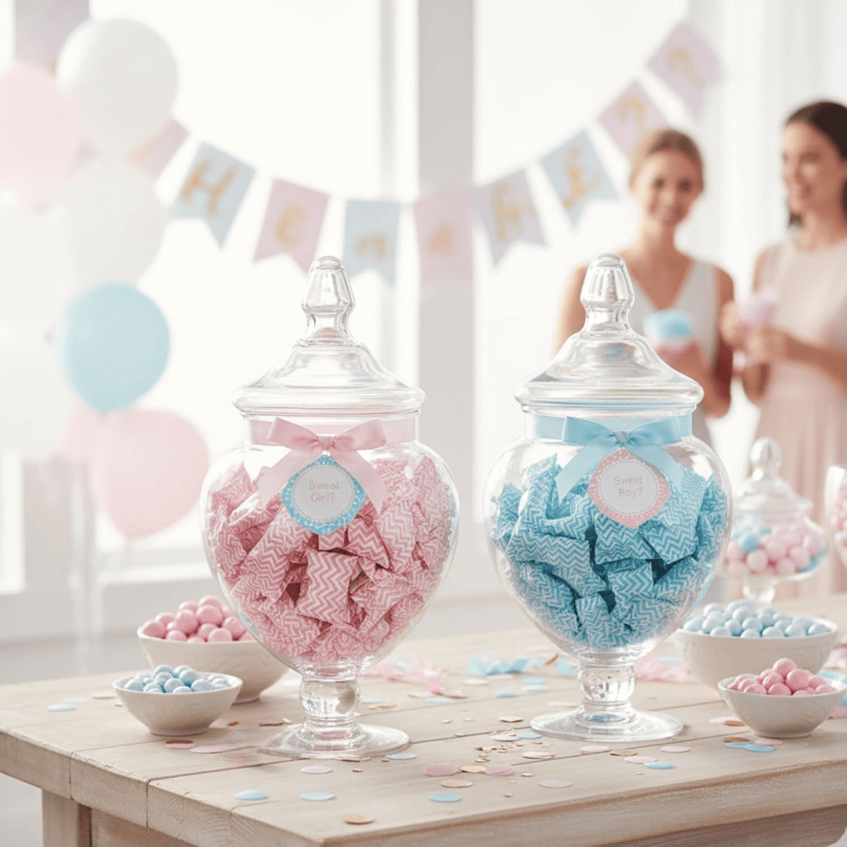 220ct Blue and Pink Candy Buttermints – Individually Wrapped Candy for Gender Reveal, Baby Shower Favors, Graduation, and Party Sweets