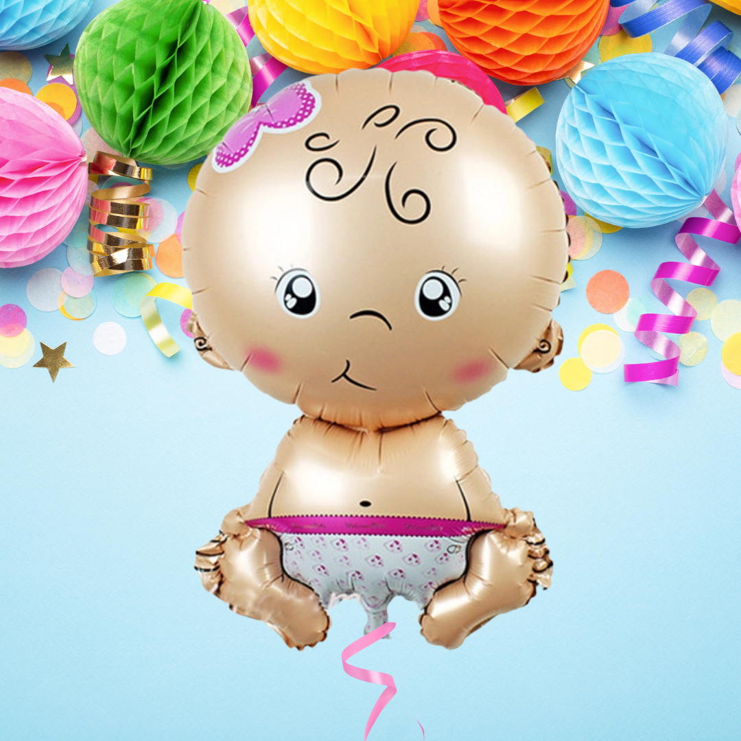 Baby Girl Foil Balloon – 22.5" Baby Girl Balloon Decoration for Baby Shower, Balloon Arch, Wall & Bouquet Display