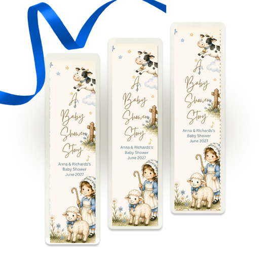 Nursery Rhyme Bookmark Gift and Favor with Ribbon