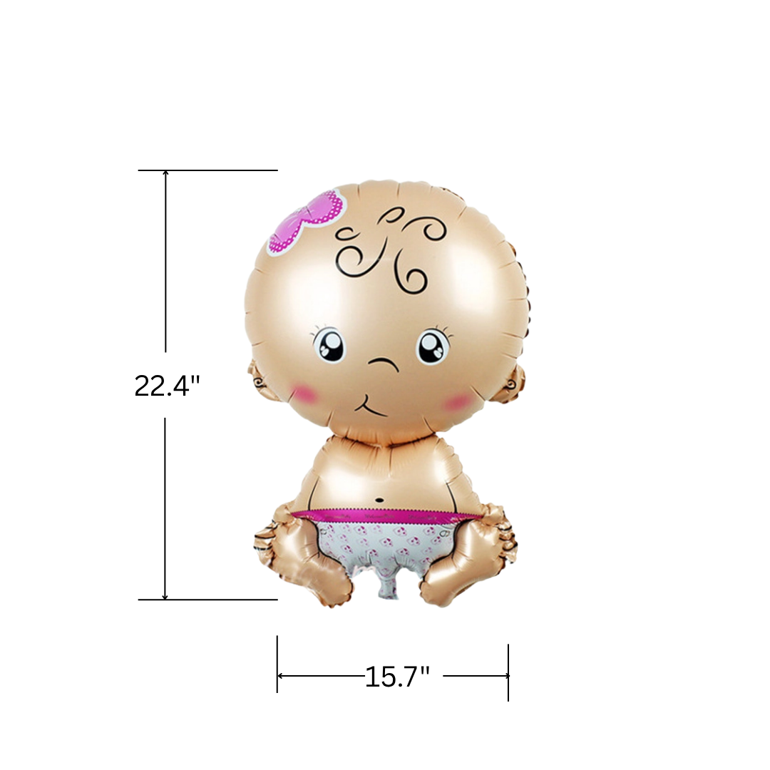 Baby Girl Foil Balloon – 22.5" Baby Girl Balloon Decoration for Baby Shower, Balloon Arch, Wall & Bouquet Display