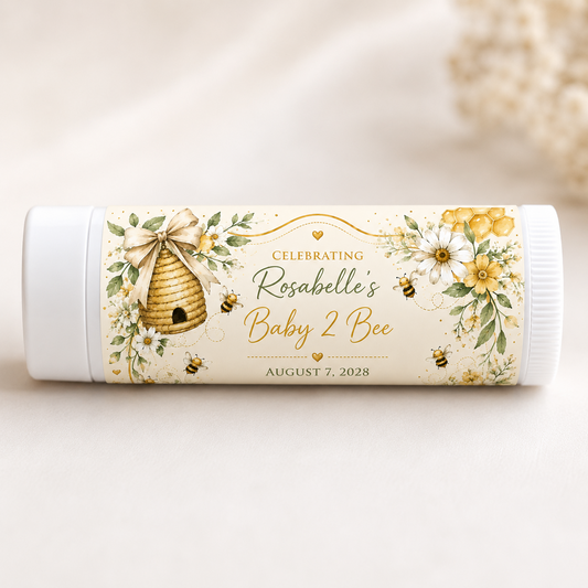 Baby to Bee Personalized Lip Balm Party Favor