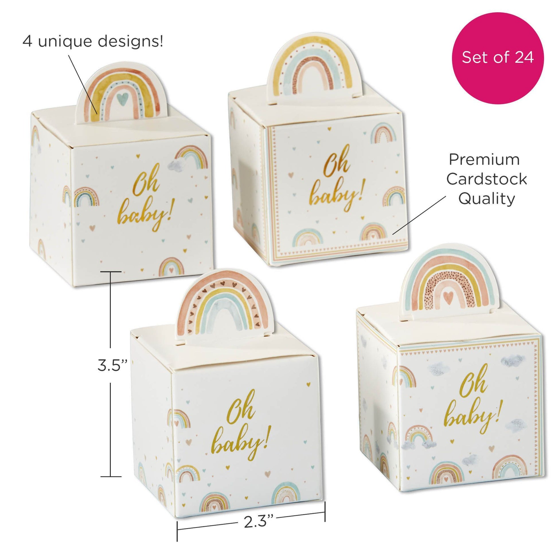 dimensions of boho baby shower favor boxes 3.5 x 2.3