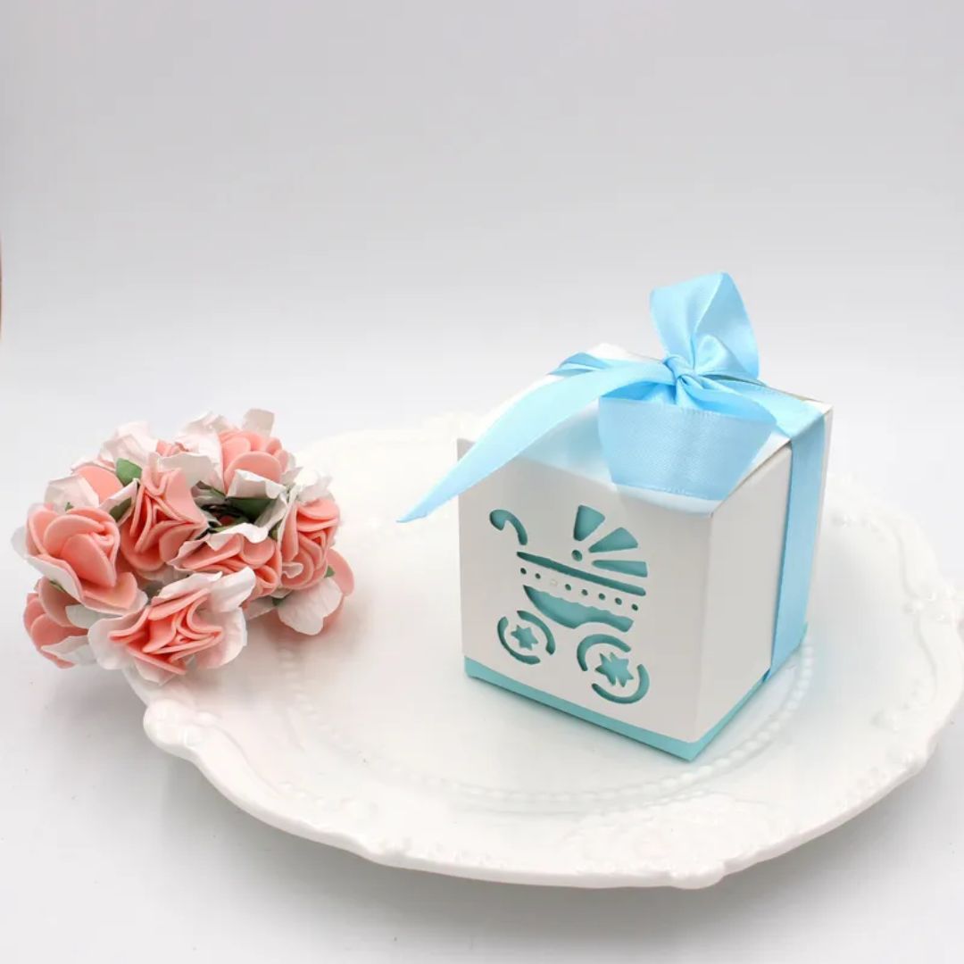 Baby Stroller Favor Box - Party Favor Box Set of 12