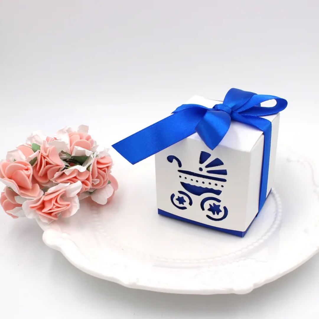 Baby Stroller Favor Box - Party Favor Box Set of 12