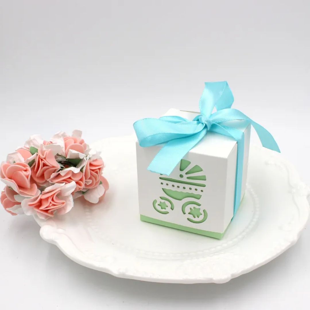 Baby Stroller Favor Box - Party Favor Box Set of 12
