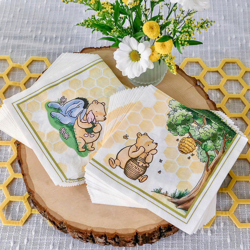 Honey Bear Baby Shower Tableware Set – Plates, Cups & Napkins (78-Piece Party Kit for 16 Guests)