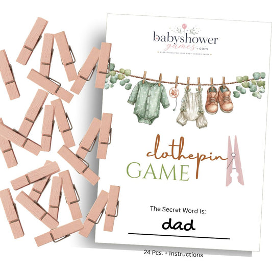 Baby Shower clothespin Game  |Tradional Baby Shower Game' 24pc.