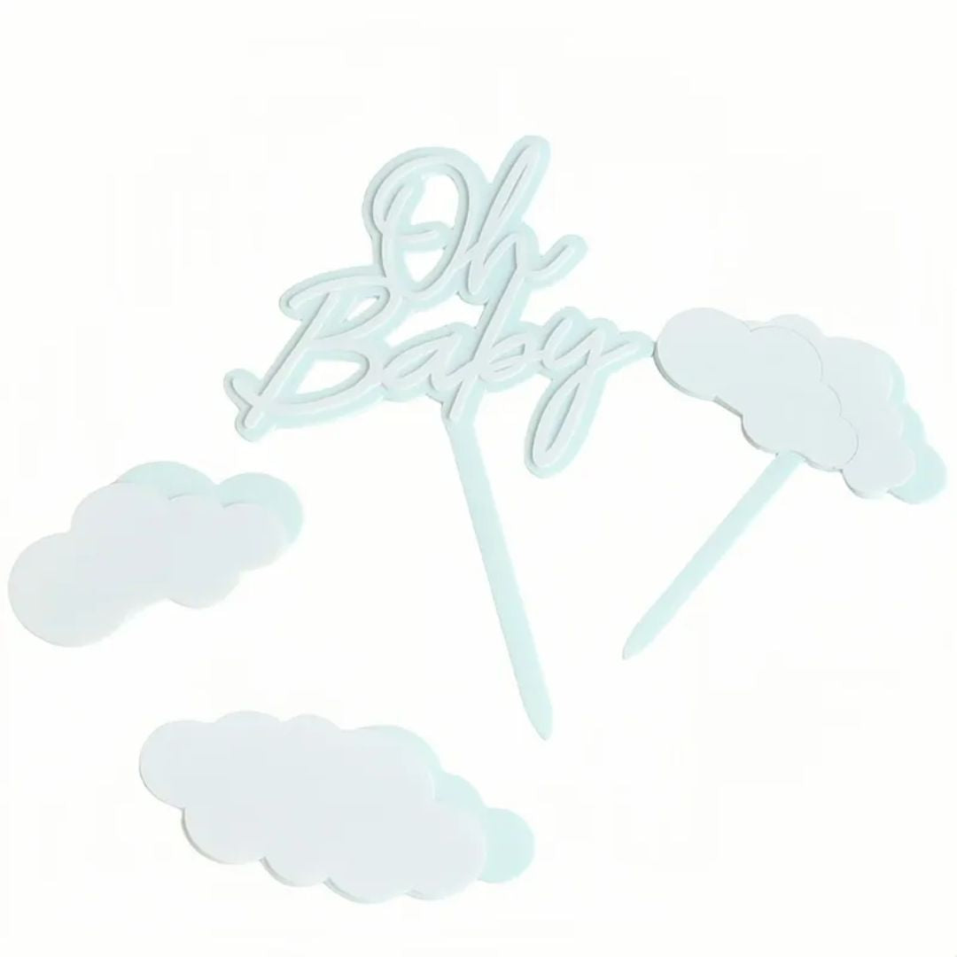 Oh Baby Baby Shower Cake Topper Set