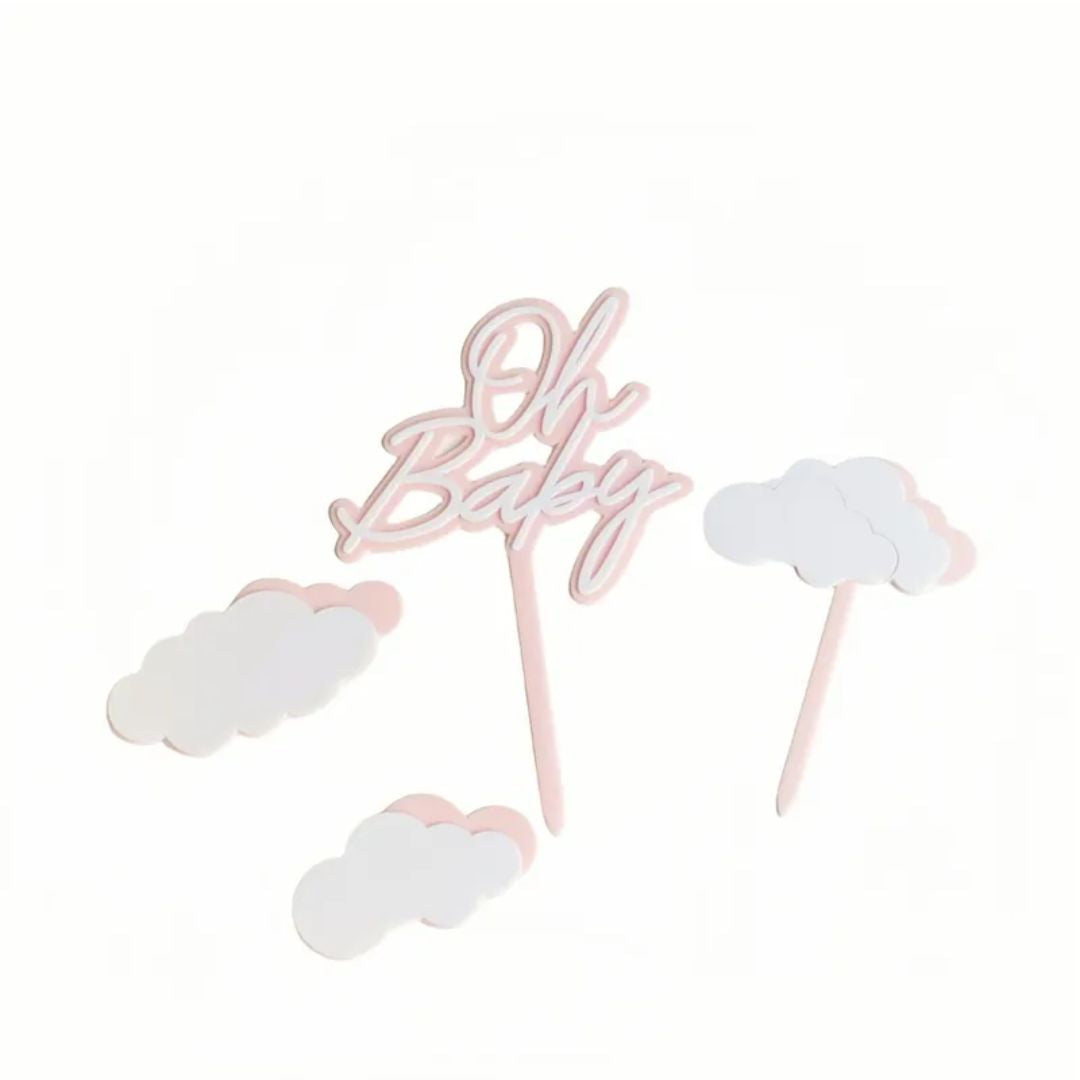 Oh Baby Baby Shower Cake Topper Set