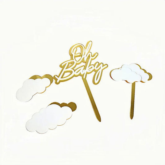 Oh Baby Baby Shower Cake Topper Set