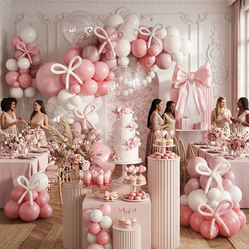 Pink Balloon Arch Kit – 134 Piece Pink Balloon Garland Kit for Baby Showers & Parties