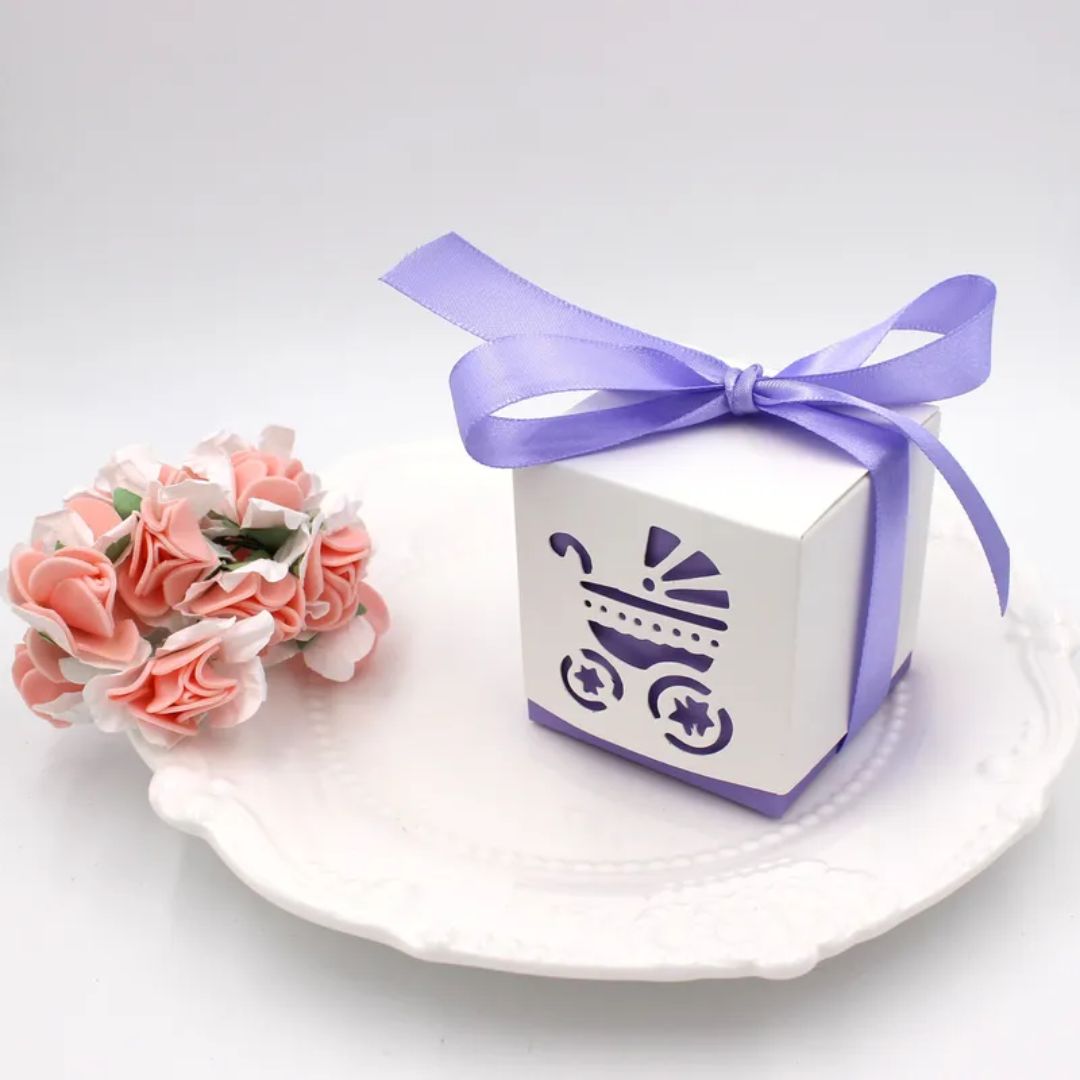 Baby Stroller Favor Box - Party Favor Box Set of 12