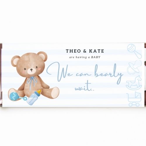 Personalized Candy Bar Favor Labels - Full Chocolate Bar Candy Labels for Favors