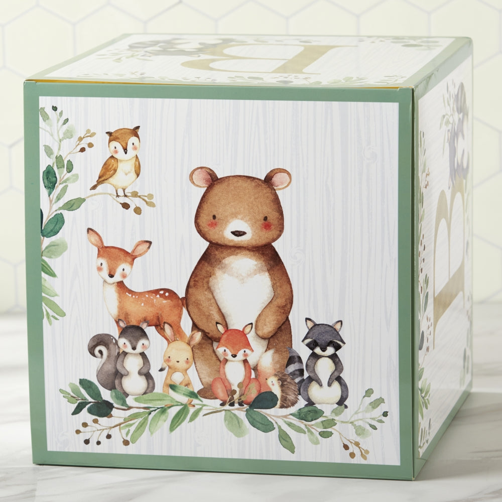 Woodland Baby Shower Block Box – 4-Piece BABY Photo Prop Tower