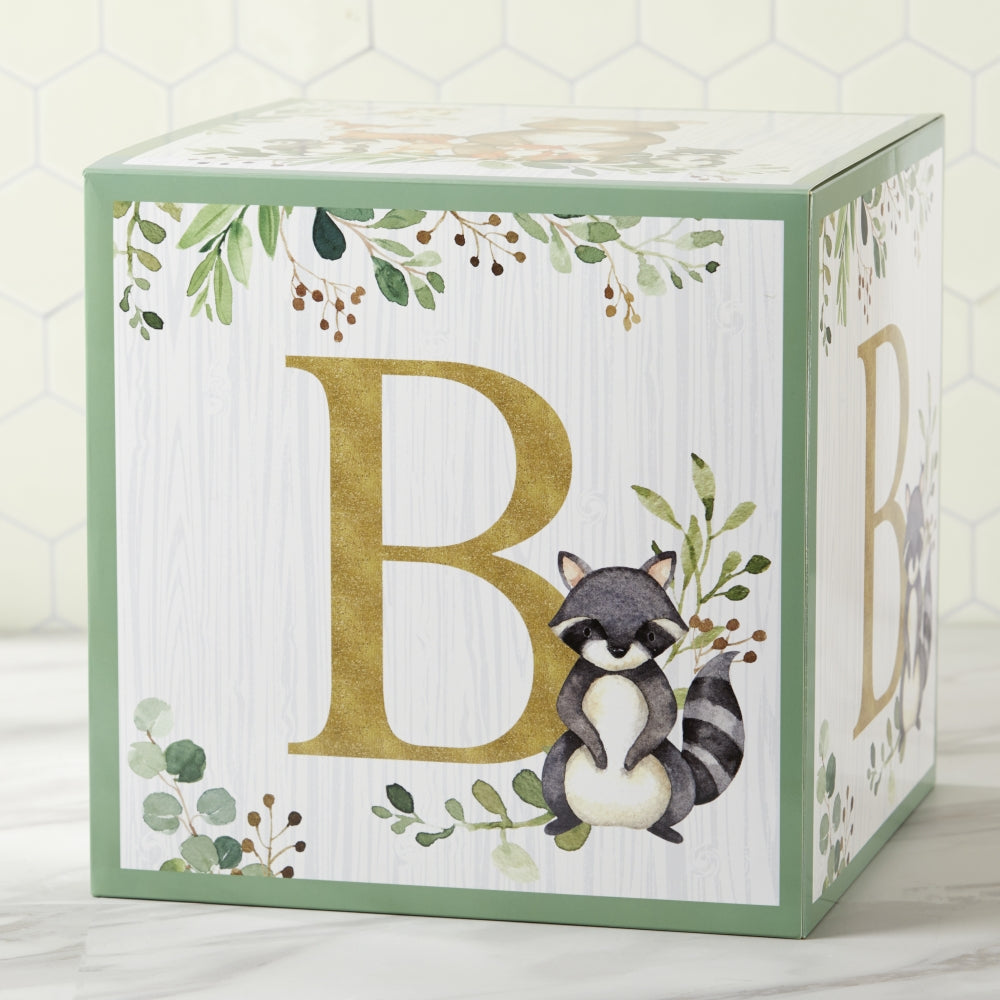 Woodland Baby Shower Block Box – 4-Piece BABY Photo Prop Tower